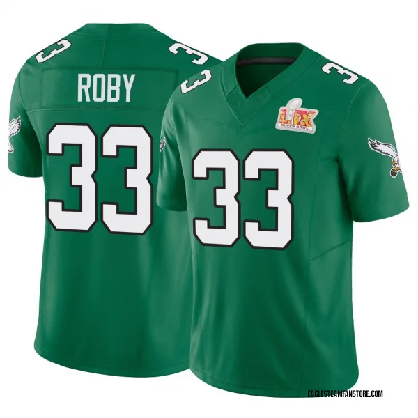 Men's Bradley Roby Philadelphia Eagles Limited Green Kelly Alternate Vapor F.U.S.E. Super Bowl LIX Jersey