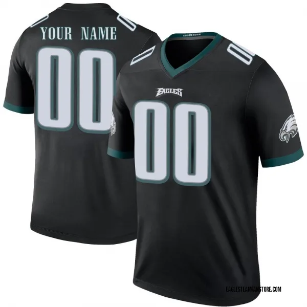 Custom black eagles jersey clearance