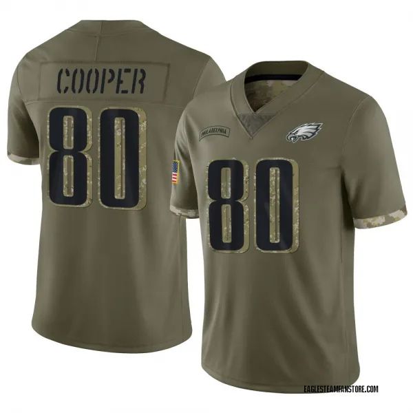 Men's Darius Cooper Philadelphia Eagles Limited Olive 2022 Salute To Service Jersey