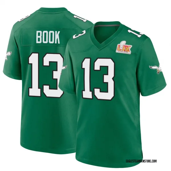 Men's Ian Book Philadelphia Eagles Game Green Kelly Alternate Super Bowl LIX Jersey