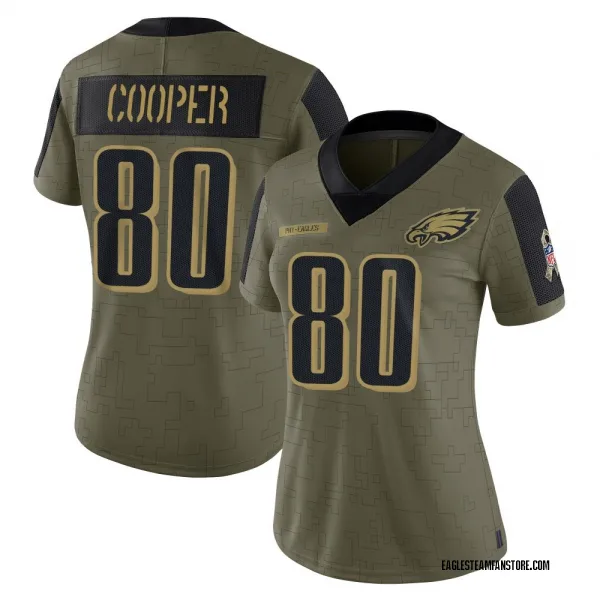 Women's Darius Cooper Philadelphia Eagles Limited Olive 2021 Salute To Service Jersey