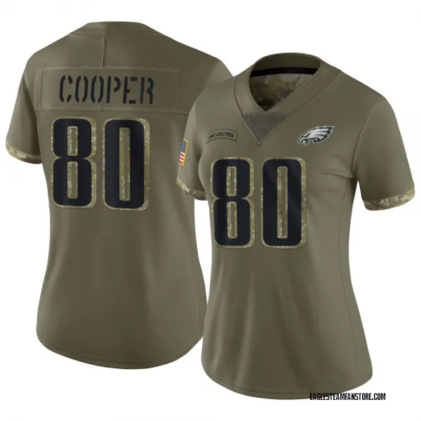 Women's Darius Cooper Philadelphia Eagles Limited Olive 2022 Salute To Service Jersey