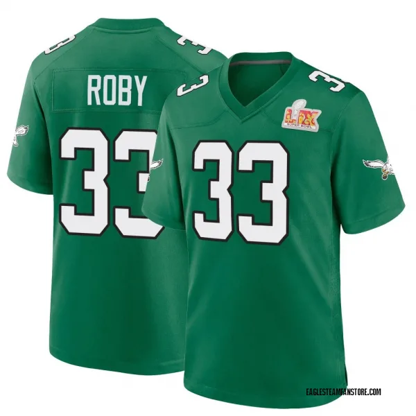 Youth Bradley Roby Philadelphia Eagles Game Green Kelly Alternate Super Bowl LIX Jersey