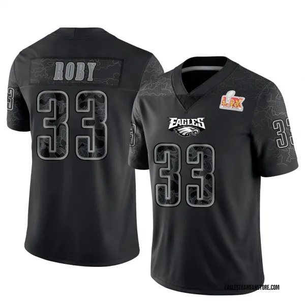 Youth Bradley Roby Philadelphia Eagles Limited Black Reflective Super Bowl LIX Jersey