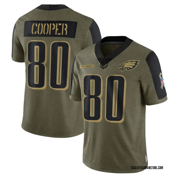 Youth Darius Cooper Philadelphia Eagles Limited Olive 2021 Salute To Service Jersey